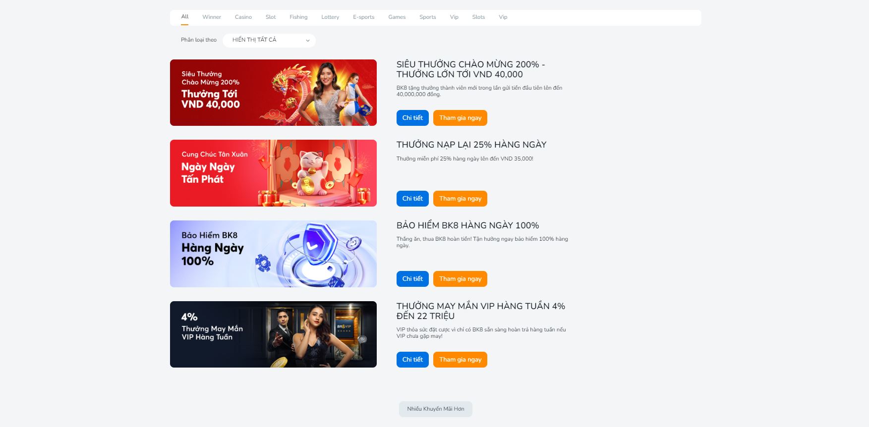 Ưu đãi cho người chơi tại BK8