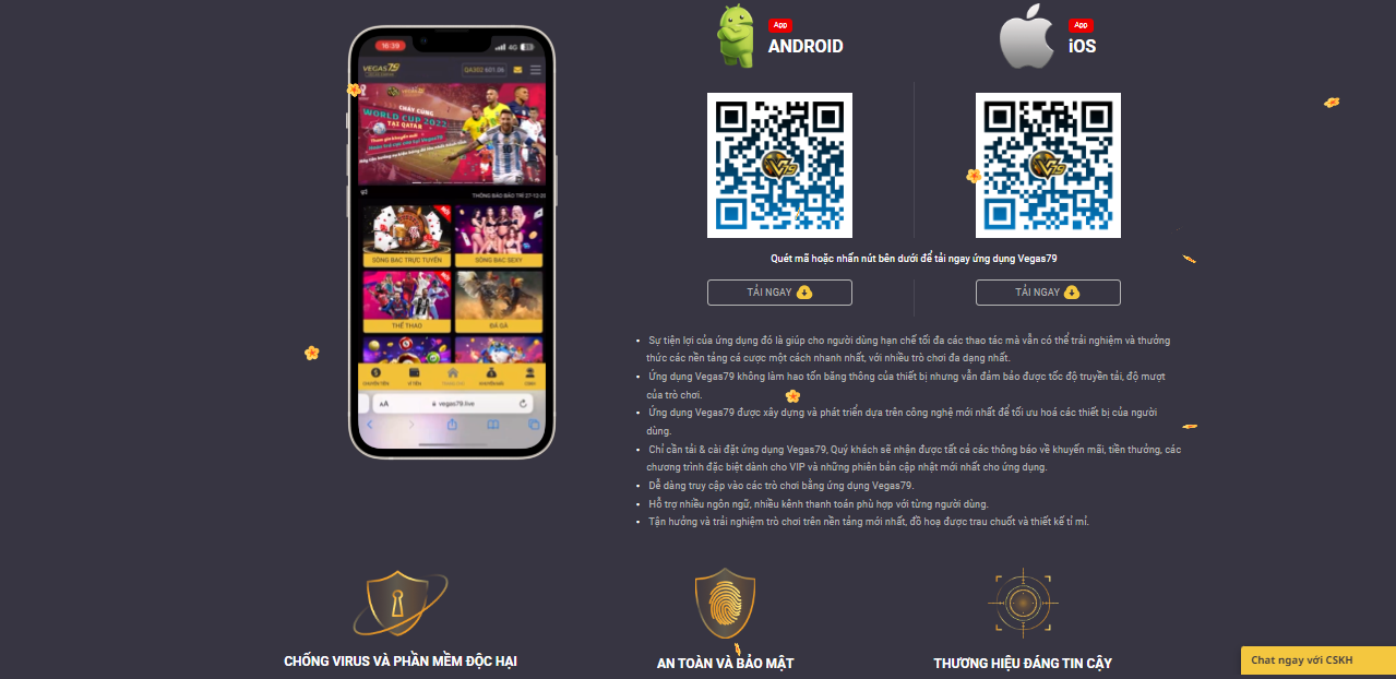 Hướng dẫn tải ứng dụng VEGAS79