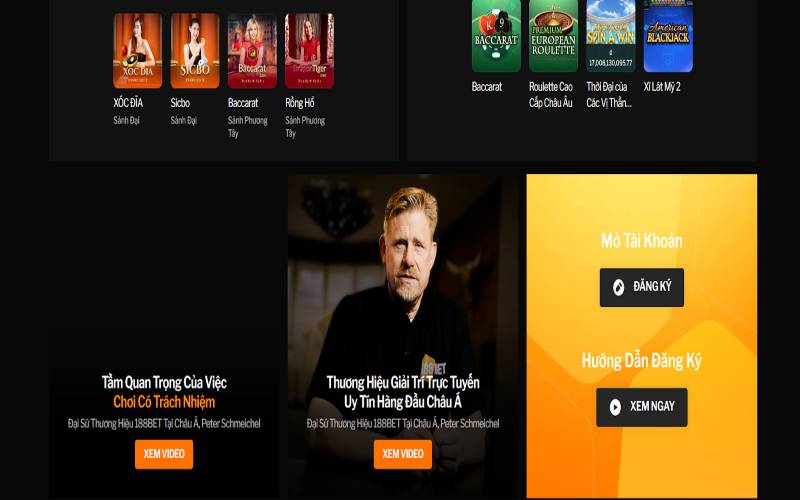 Giao diện độc nhất tại 188BET