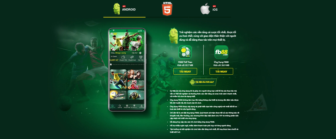 Trải nghiệm các phiên bản của FB88