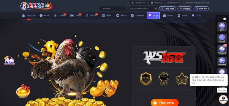 Cá cược đá gà luôn là sự lựa chọn hàng đầu của nhiều dân chơi tại nhà cái