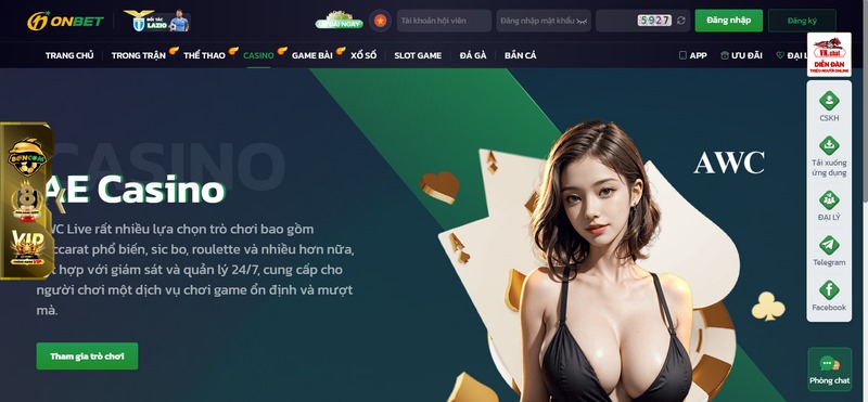 Live Casino đã nhận được sự đánh giá cao về tính chuyên nghiệp