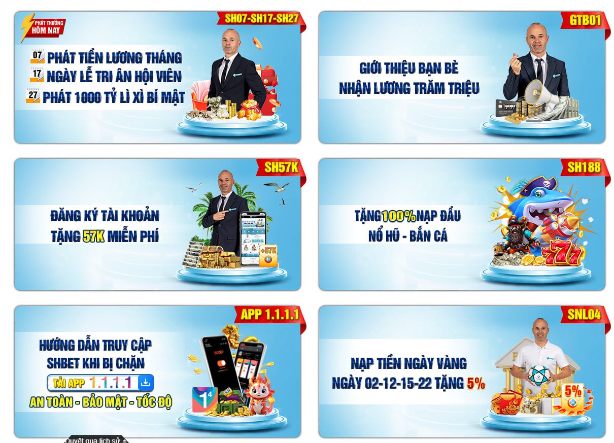 Các Ưu Đãi Hấp Dẫn Tại SHBET